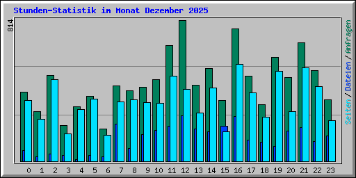 Stunden-Statistik im Monat Dezember 2025