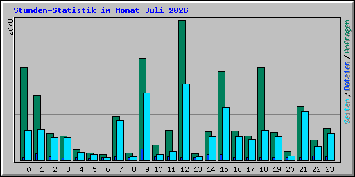 Stunden-Statistik im Monat Juli 2026
